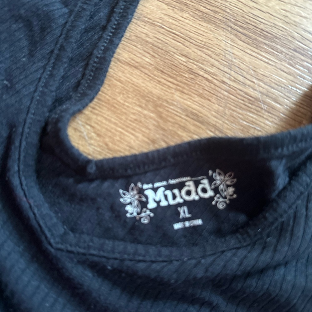 Mudd Black Ribbed Knit Top - Picture 2 of 2
